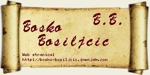 Boško Bosiljčić vizit kartica